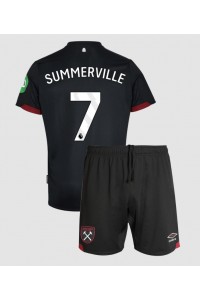 West Ham United Crysencio Summerville #7 Babytruitje Uit tenue Kind 2024-25 Korte Mouw (+ Korte broeken)